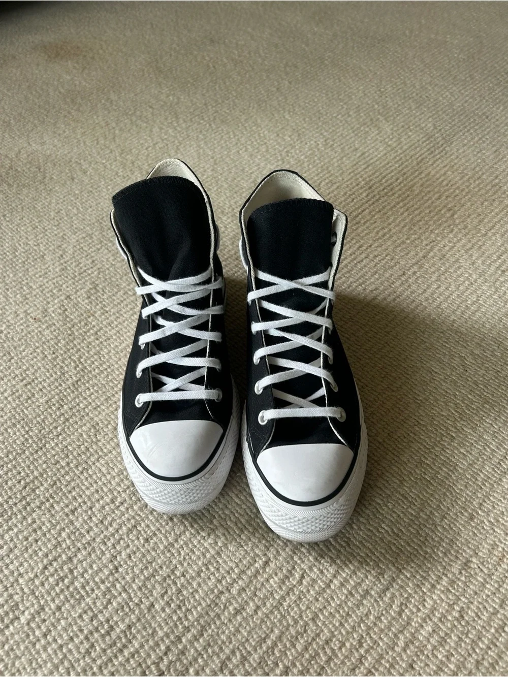 Converse Black and White High-Top Canvas Sneakers
